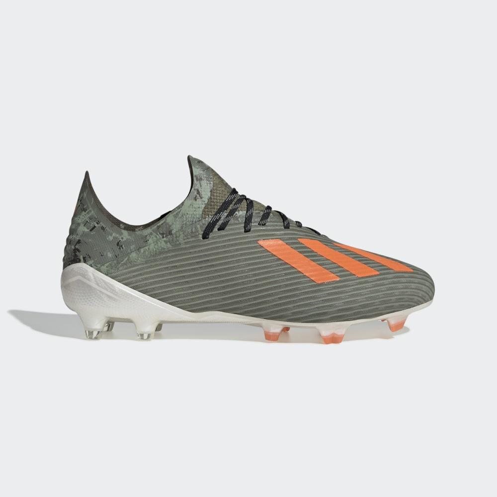Ghete Fotbal Adidas X 19.1 Firm Ground Dama Romania - Verzi/Portocalii/Albi EF8296